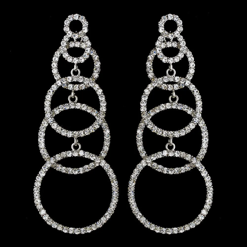 * Silver Clear Earring Set 1063