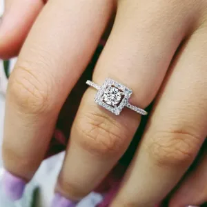 1 Carat AAA  Cubic Zirconia Diamonds for Women Promise Engagement Promise Ring