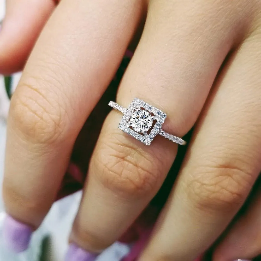 1 Carat AAA  Cubic Zirconia Diamonds for Women Promise Engagement Promise Ring