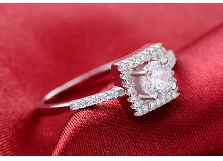 1 Carat AAA  Cubic Zirconia Diamonds for Women Promise Engagement Promise Ring