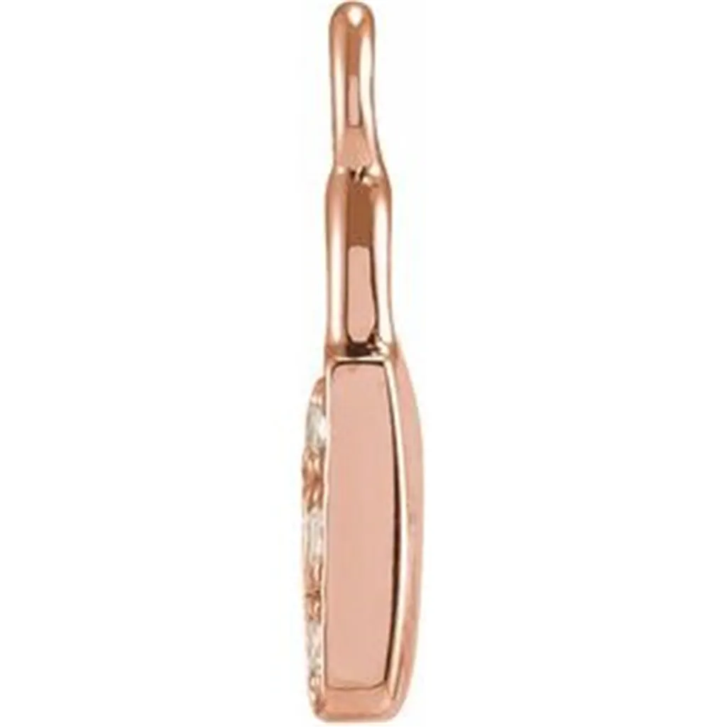 14K Rosé Gold 0.04ctw Diamond Lock Charm