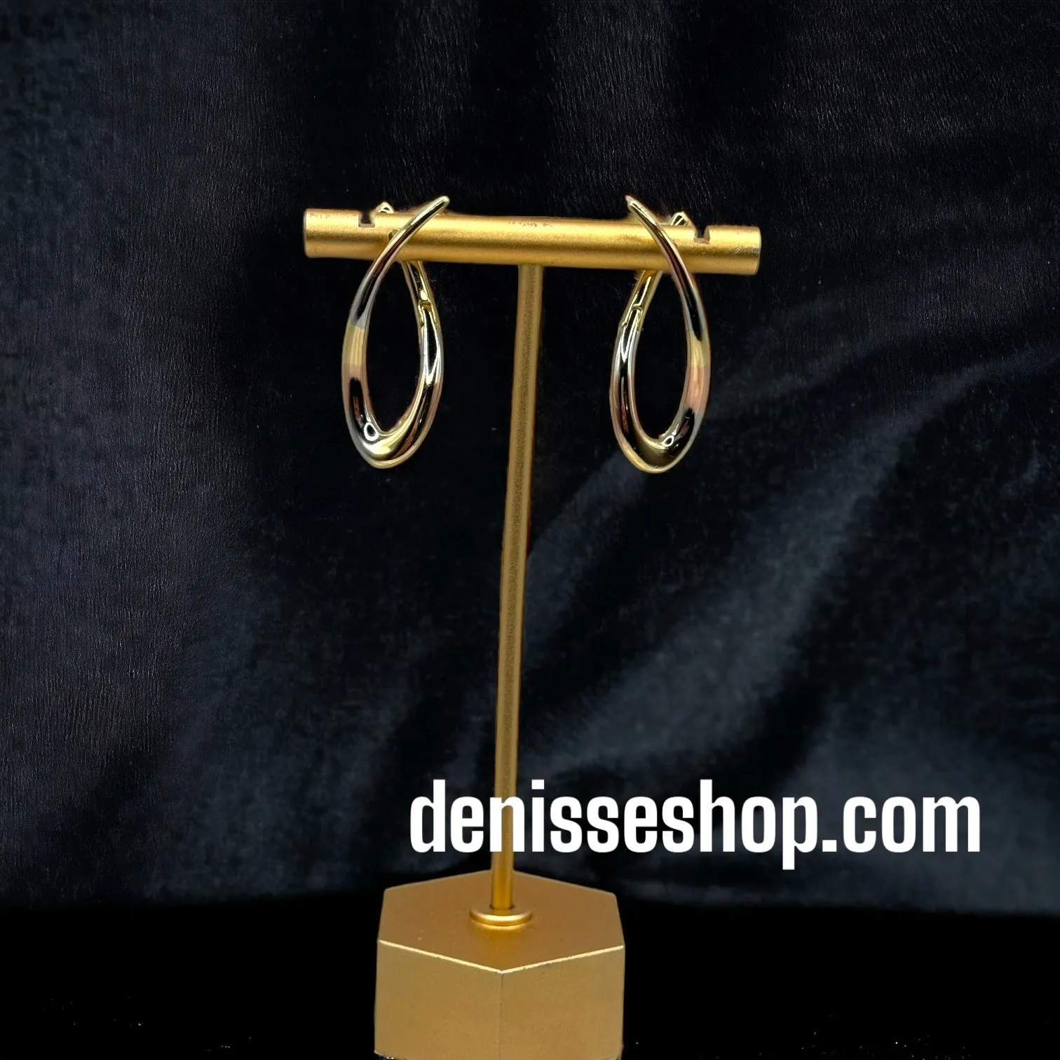 14K TRICOLOR MODERN AERRING E213