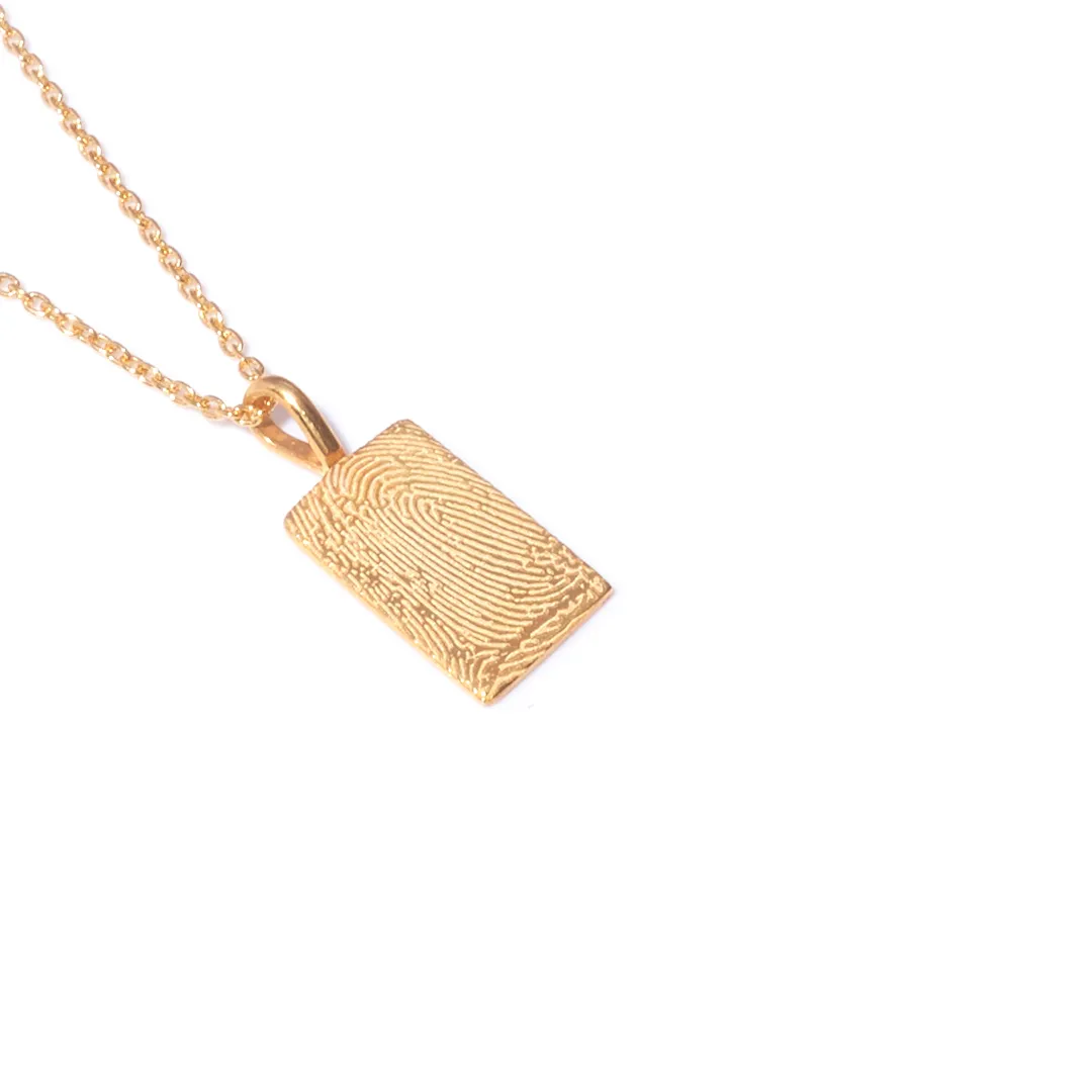 14kt Fingerprint Necklace