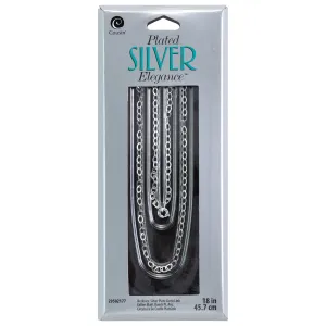 18" Plated Silver Elegance Circle Link Necklace from CousinDIY