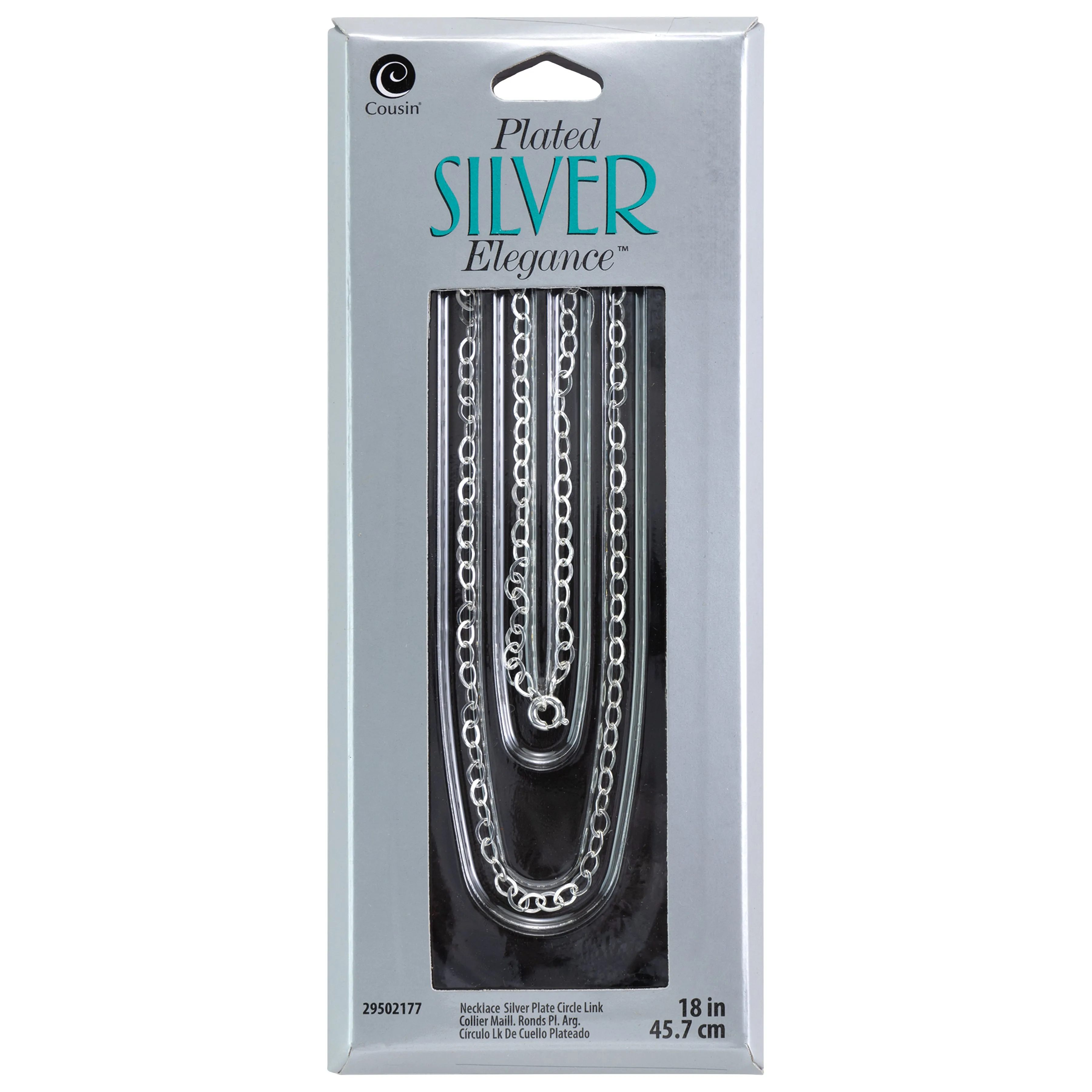 18" Plated Silver Elegance Circle Link Necklace from CousinDIY
