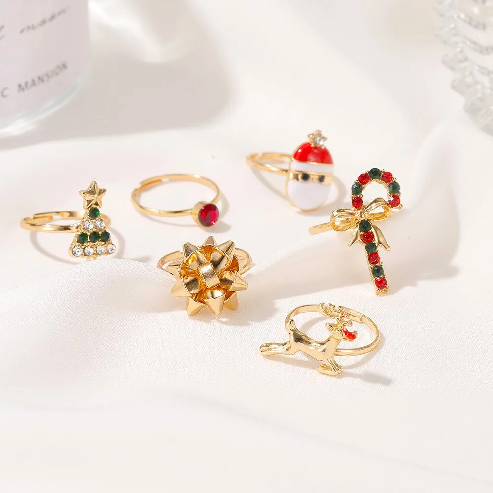 1PC Cute Elk Christmas Napkin Ring Xmas Santa Claus Ornaments Christmas Decorations Home Navidad Decor 2022 Happy New Year Gifts