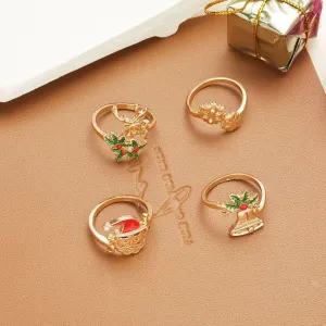 1PC Cute Elk Christmas Napkin Ring Xmas Santa Claus Ornaments Christmas Decorations Home Navidad Decor 2022 Happy New Year Gifts