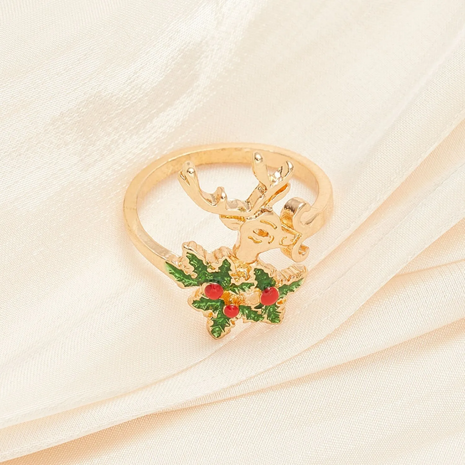 1PC Cute Elk Christmas Napkin Ring Xmas Santa Claus Ornaments Christmas Decorations Home Navidad Decor 2022 Happy New Year Gifts