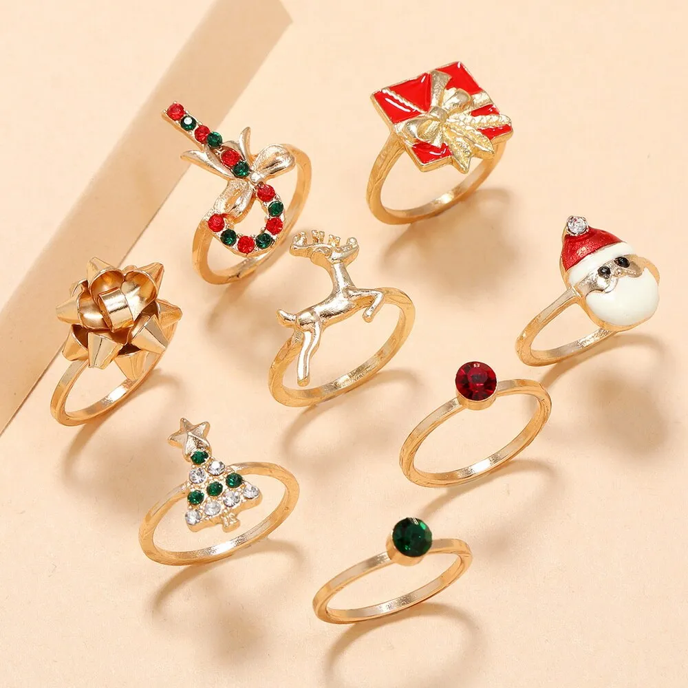 1PC Cute Elk Christmas Napkin Ring Xmas Santa Claus Ornaments Christmas Decorations Home Navidad Decor 2022 Happy New Year Gifts