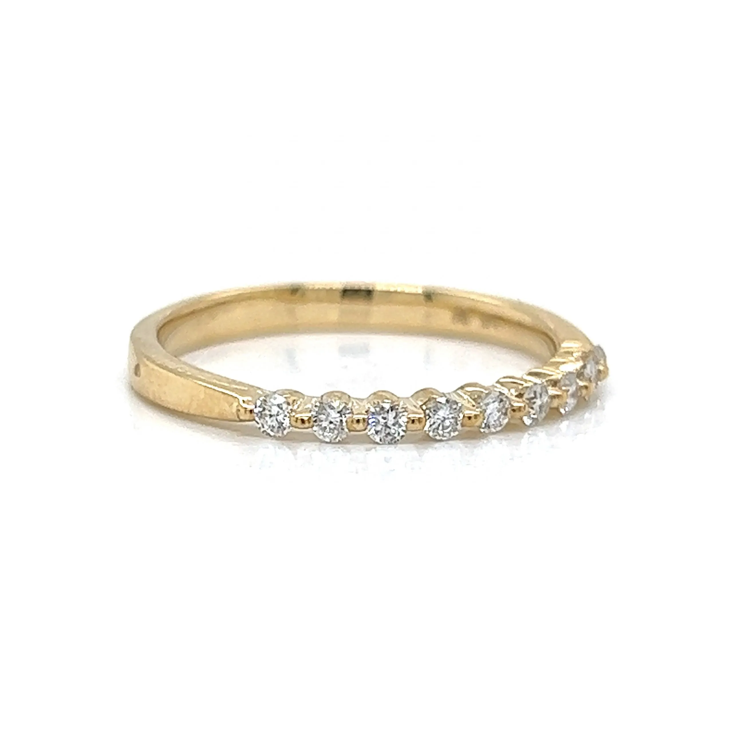 .22 Shared Prong Diamond Wedding Band in 14k Yellow Gold