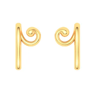 22KT Unique Shaped Gold Stud Earrings From Online Exclusive Collection