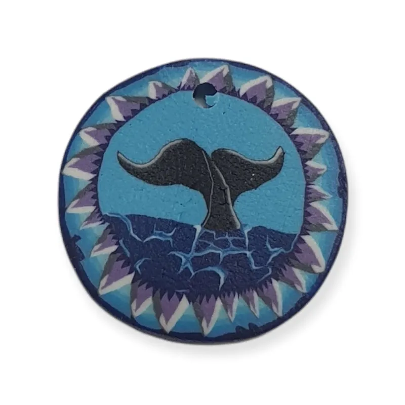 22mm Fimo Pendant (1) - Whale Tail