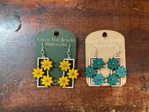 3 Flower Earrings