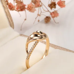 585 Rose Gold White Zircon Rings