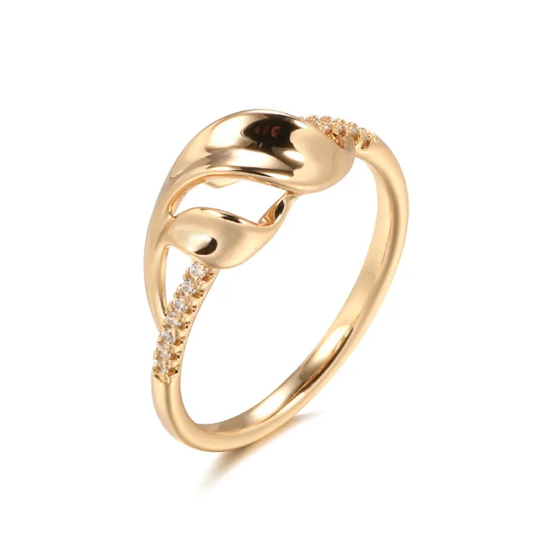 585 Rose Gold White Zircon Rings