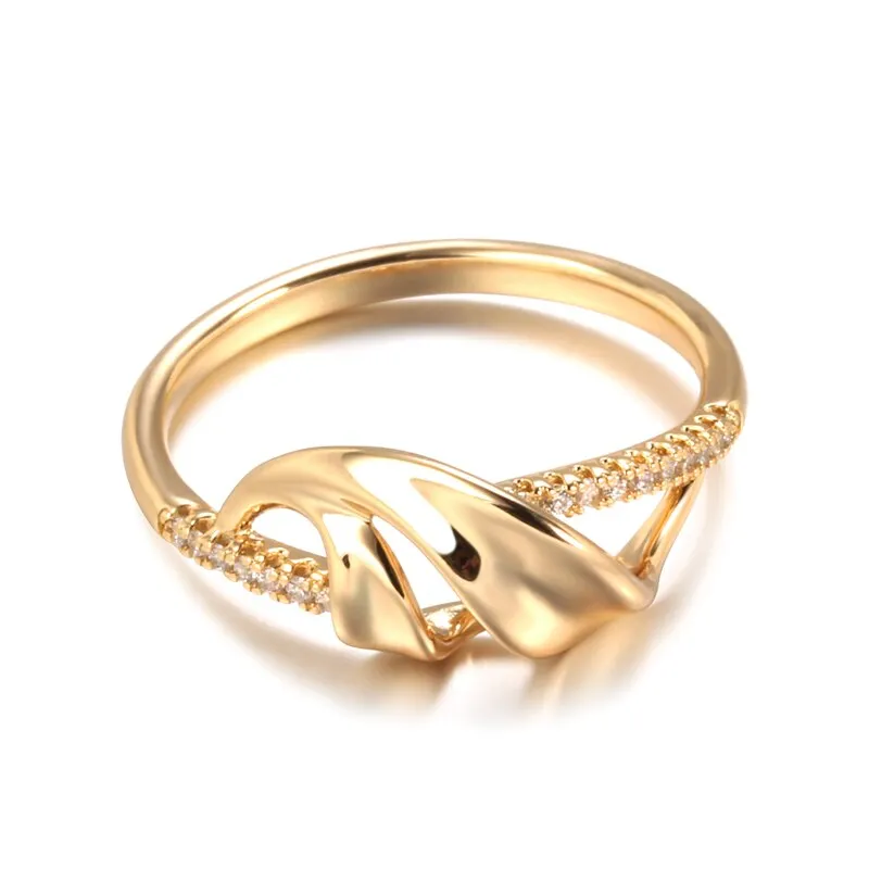 585 Rose Gold White Zircon Rings