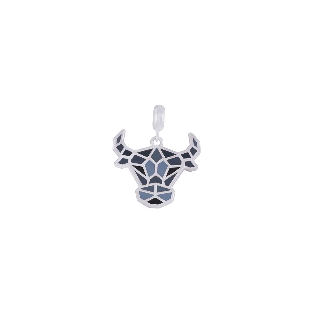 925 Sterling Silver Classic Mosaic Bovine Pendant