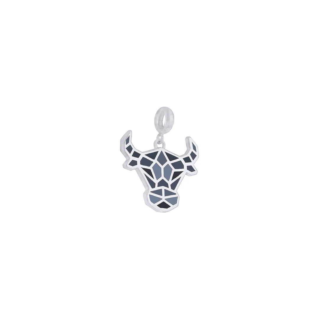 925 Sterling Silver Classic Mosaic Bovine Pendant