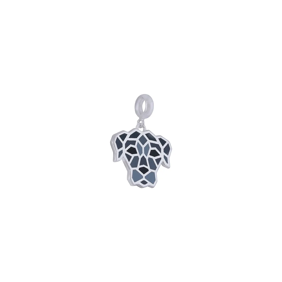 925 Sterling Silver Classic Mosaic Dog Pendant