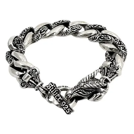 925 Sterling Silver Dragon Griffin Bracelet