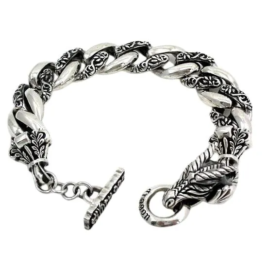 925 Sterling Silver Dragon Griffin Bracelet