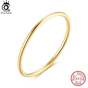 925 Sterling Silver Minimalism Tiny Rings for Women