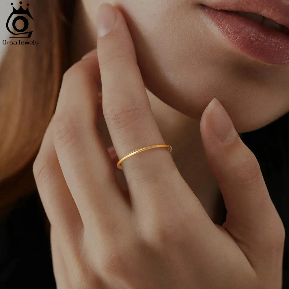 925 Sterling Silver Minimalism Tiny Rings for Women