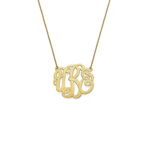 925 Sterling Silver Personalized Premium Monogram Necklace  Adjustable 16”-20”