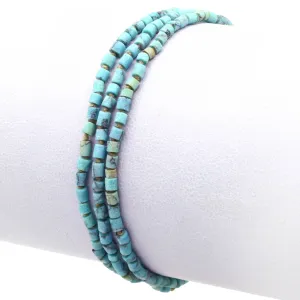 Afghani Turquoise Heishi Bead Tassel Bracelet