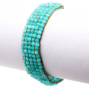 Amazonite Gemstone Tassel Bracelet