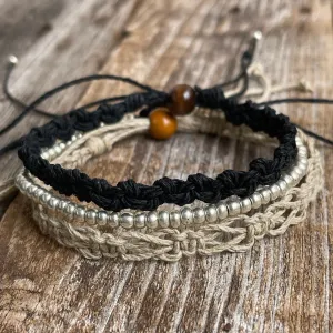 Anklet Bracelet Hemp Set of 3