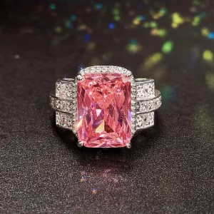 Aristocratic Party Rings for Women Brilliant Zirconia Delicate Anniversary Gift Temperament Female Accessories Jewelry