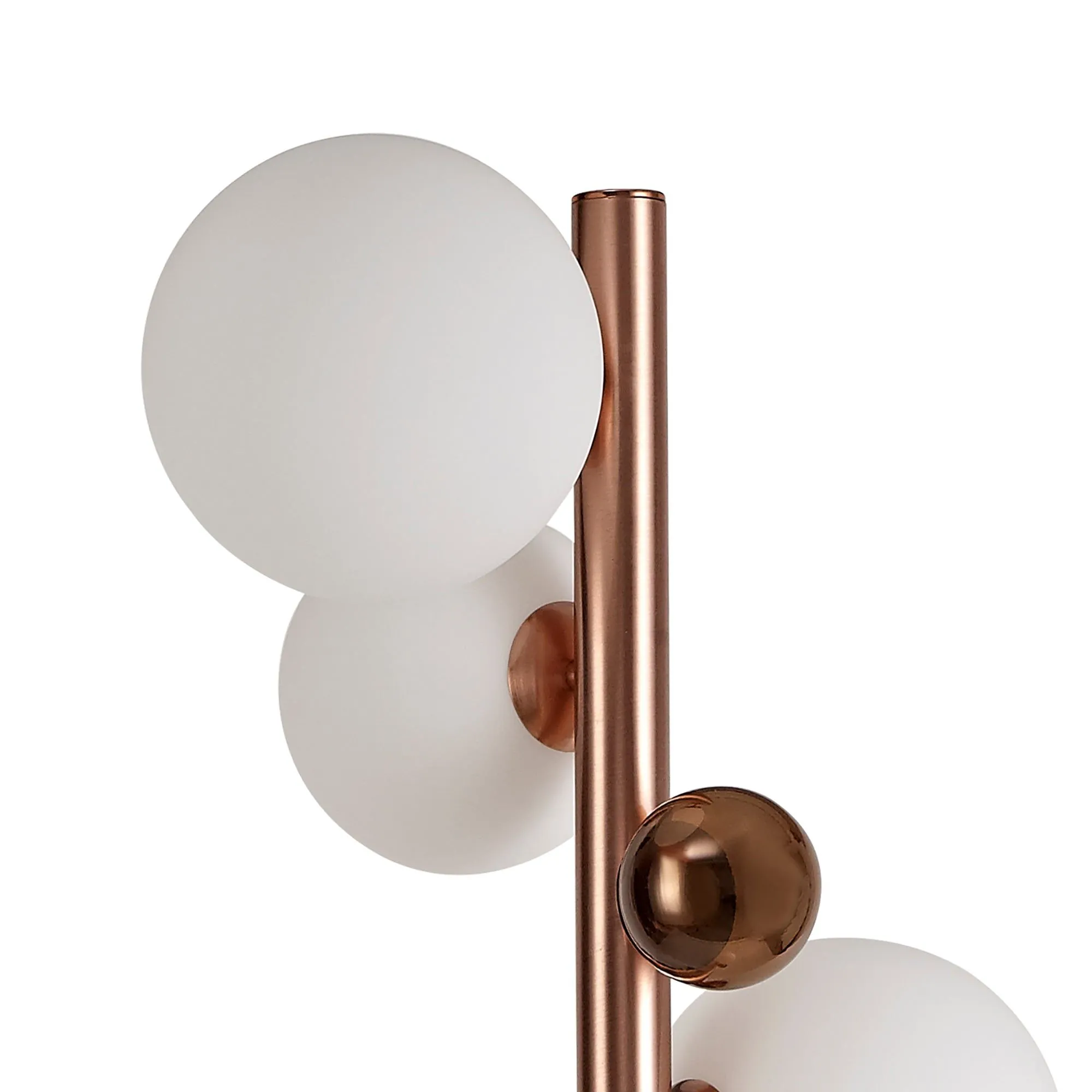 Austin Floor Lamp, 8Lt x G9, Copper & Opal/Polished Chrome & Iridescent/Polished Chrome & Black, Smoked Glass IP20