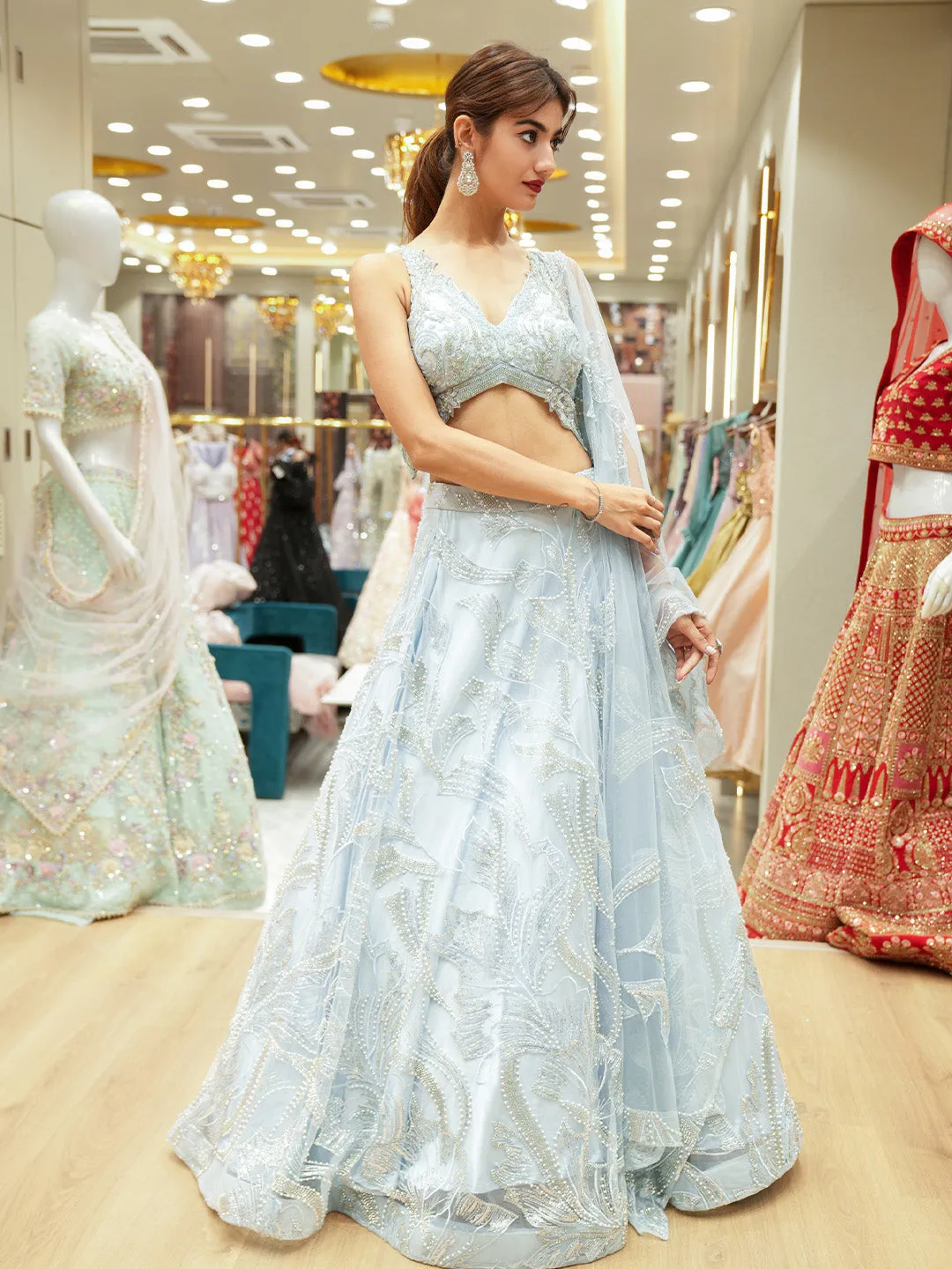 Azure Light Blue Lehenga Set