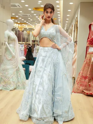 Azure Light Blue Lehenga Set