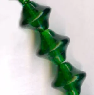 b11-gr-0934-Vintage emerald mulberry bead West Germany. 13x13mm. Pkg of 6