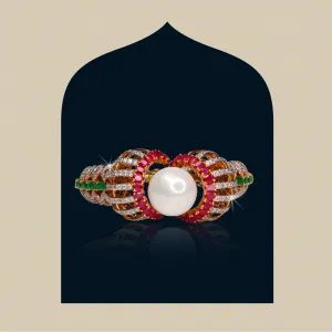 Bangle in Chetum, Jade and Pearl