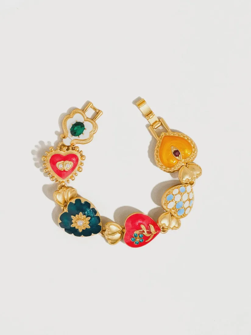 Baroque Heart Multi-Color Bracelet