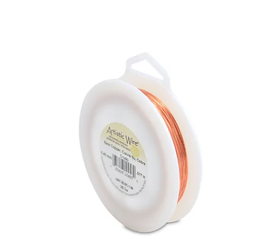 Beadalon, Artistic Wire,  26 Gauge / .41 mm Bare Copper Craft Wire, 1/4 lb / .11 kg, approx. 315.3 ft / 96.1 m