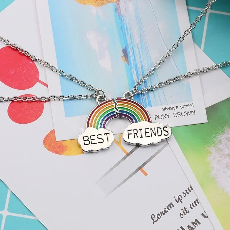 Best Friend Necklace 2-piece Pendant Necklace Good Friend Forever
