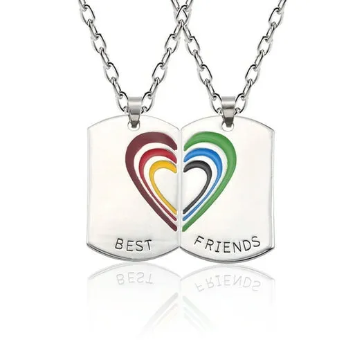 Best Friend Necklace 2-piece Pendant Necklace Good Friend Forever