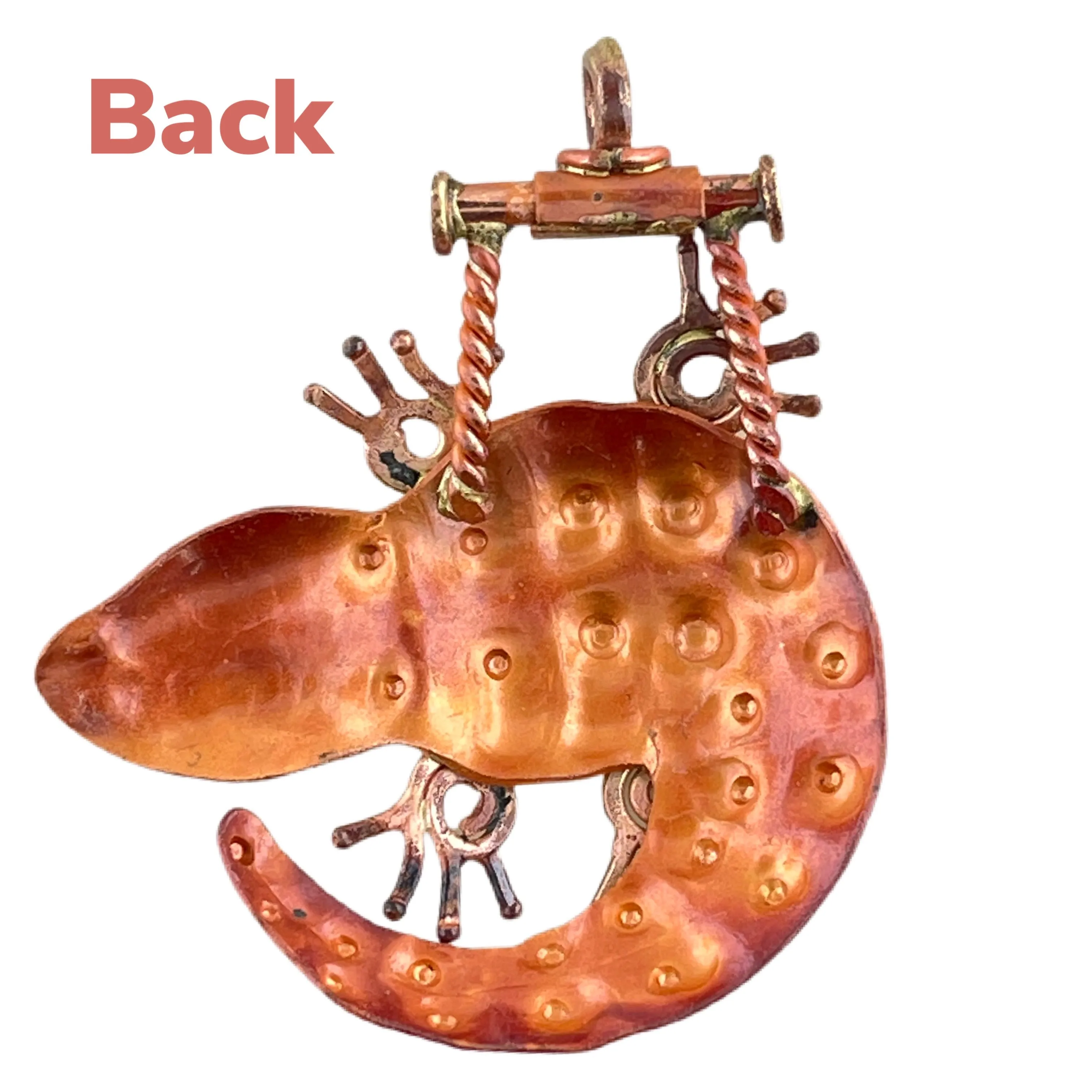 Big Copper Lizard Pendant