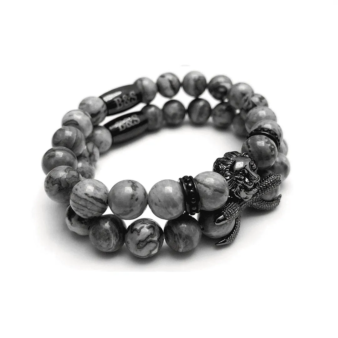 Black Lion & Grey Stones Set