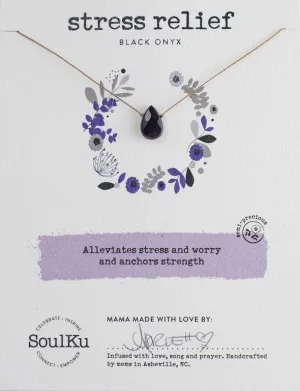 Blk Onyx Soul-Full of Light Necklace Stress Relief - SFOL16