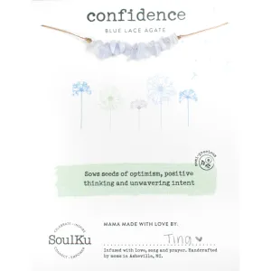 Blue Lace Agate Seed Necklace for Confidence - SEED03