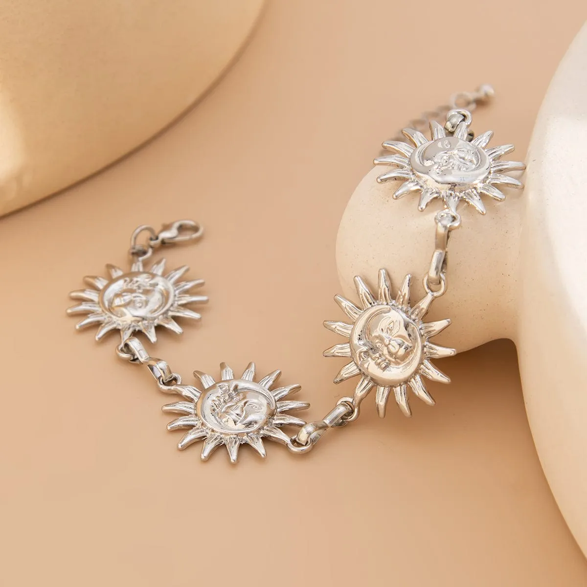 Boho Gold Silver Plated Sun Anklet