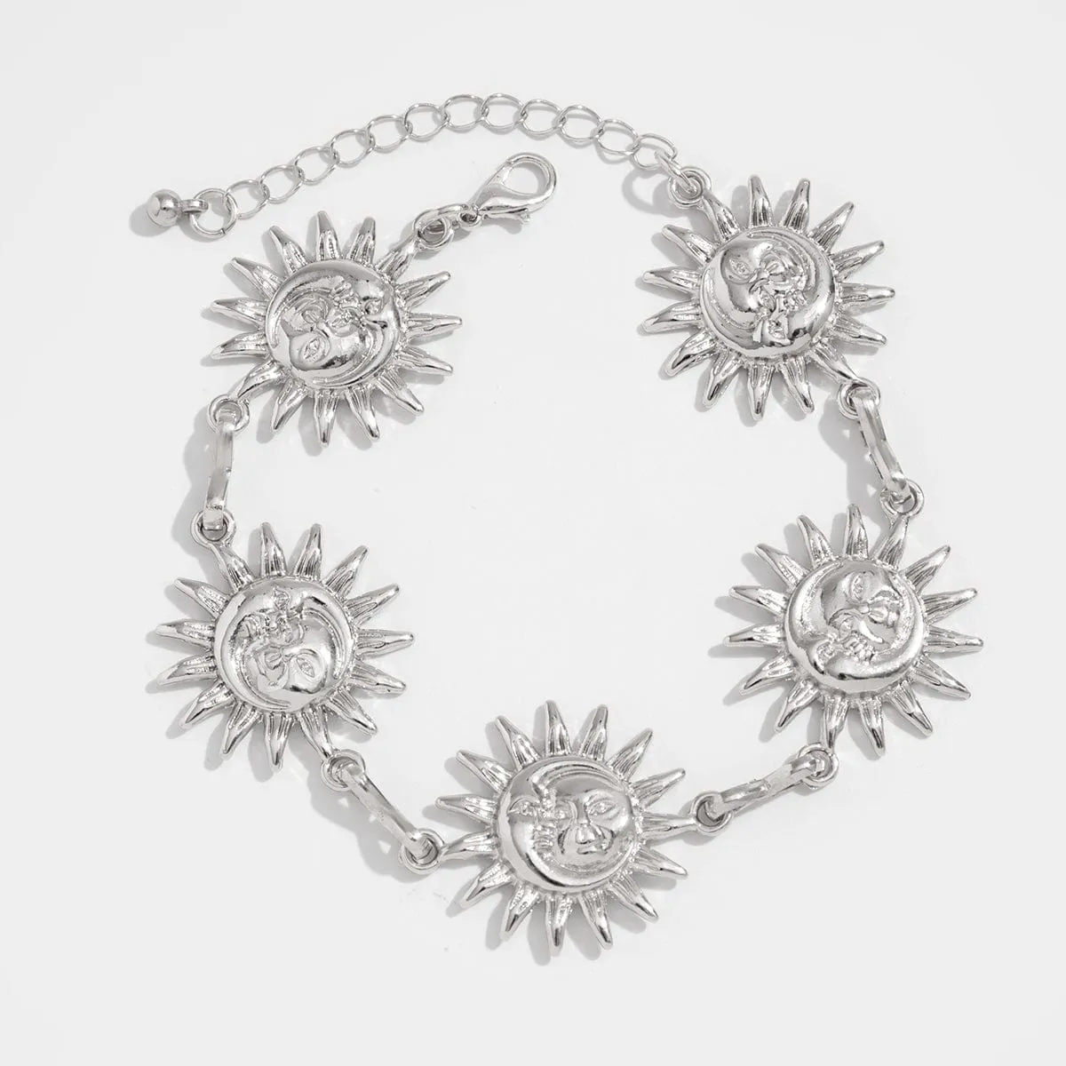 Boho Gold Silver Plated Sun Anklet