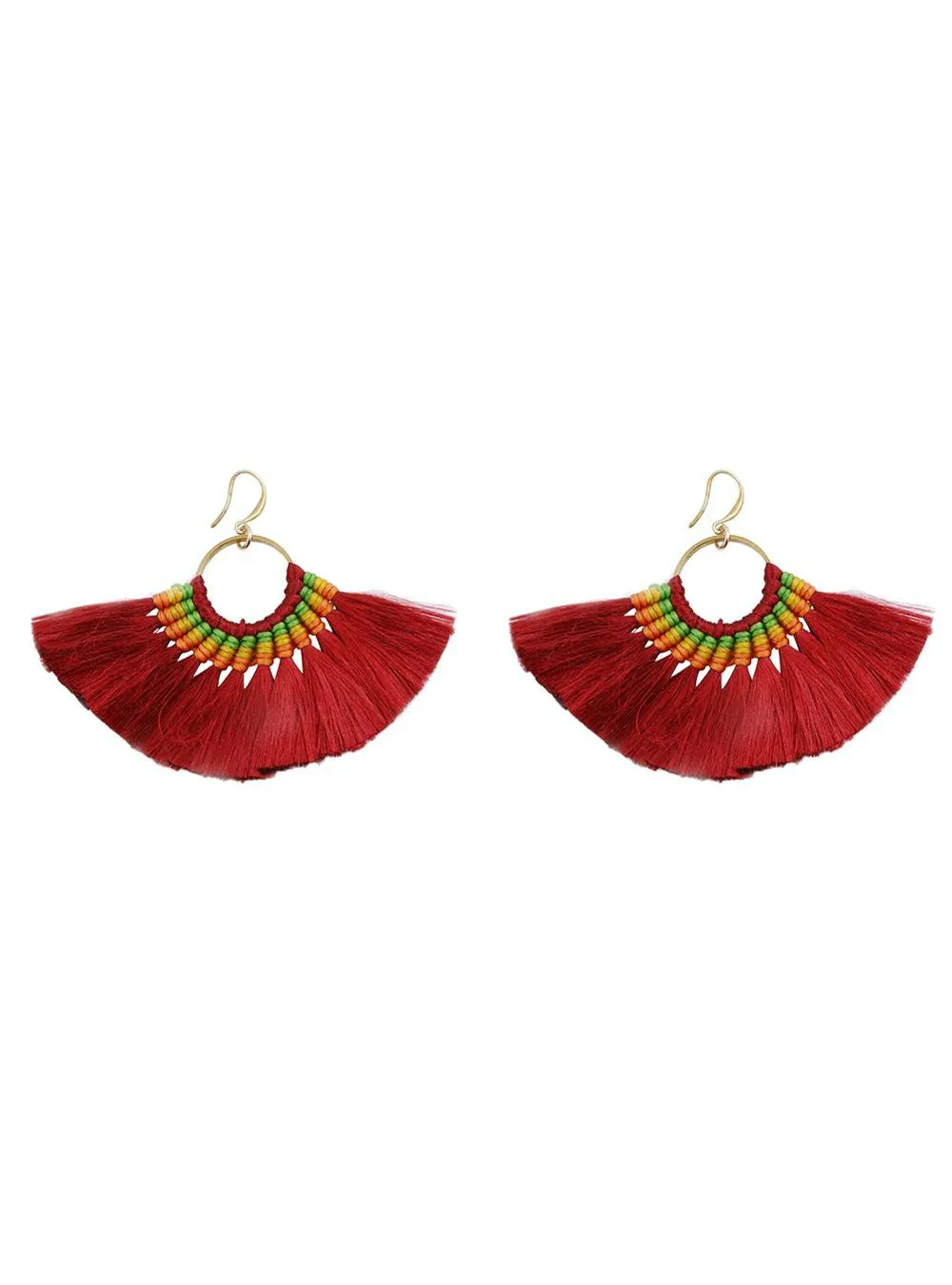 Boho Tassel Earrings Handmade Long Earring