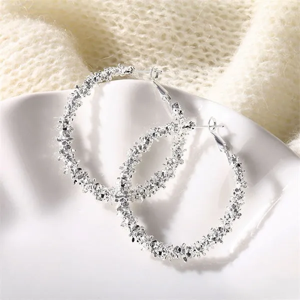 Braided Unique Hoop Earrings.
