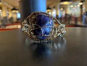 BRONZE AMETHYST “MAJESTIC” CUFF BRACELET